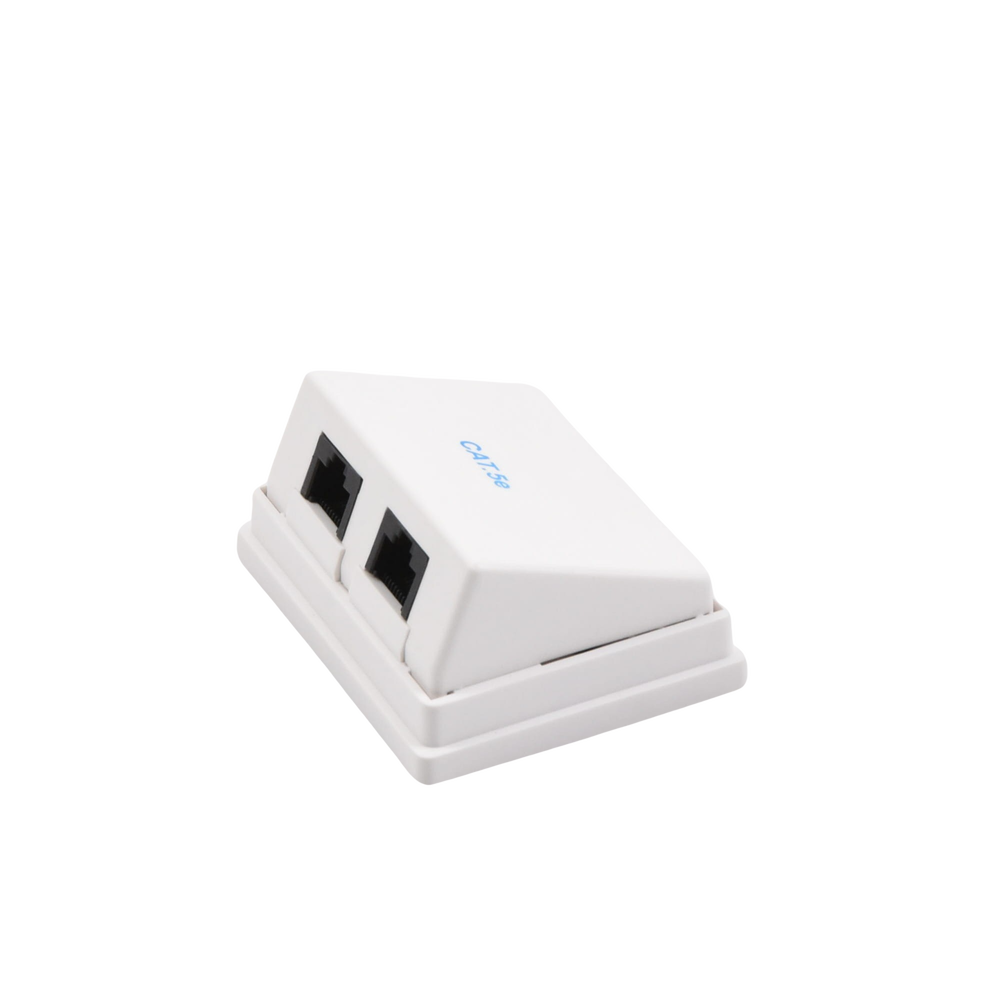 Caja de Pared Angulada Incluye 2 Jacks UTP Cat5e Keystone - Image 3