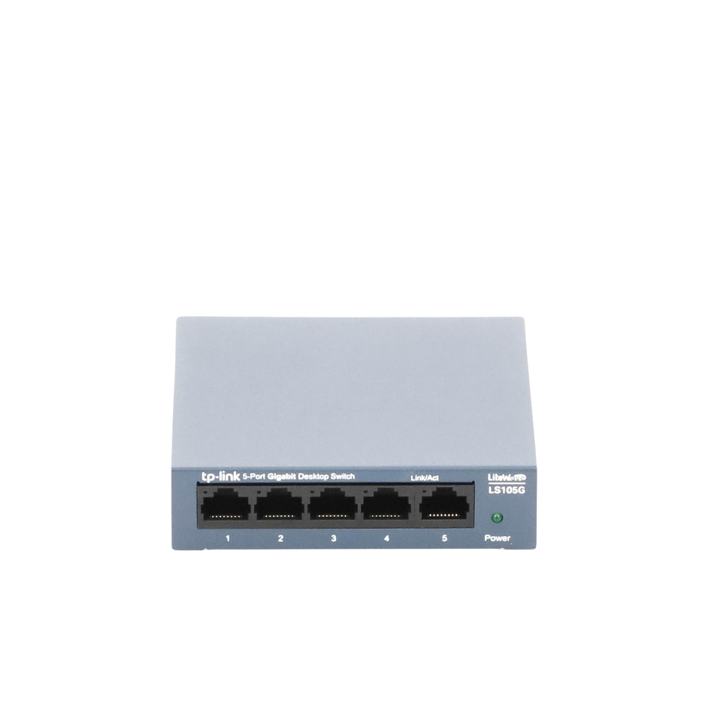 Switch de escritorio Gigabit de 5 puertos 10/100/1000Mbps, carcasa metálica - Image 3