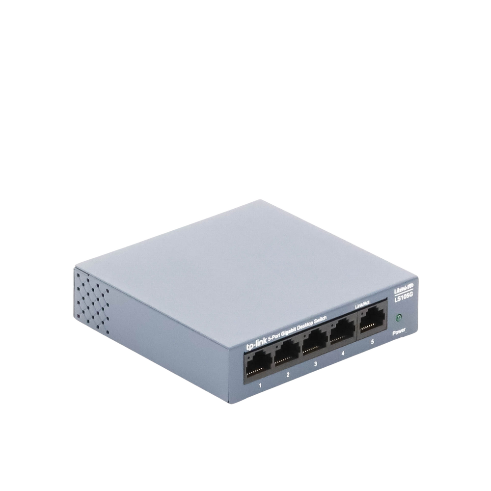 Switch de escritorio Gigabit de 5 puertos 10/100/1000Mbps, carcasa metálica - Image 6