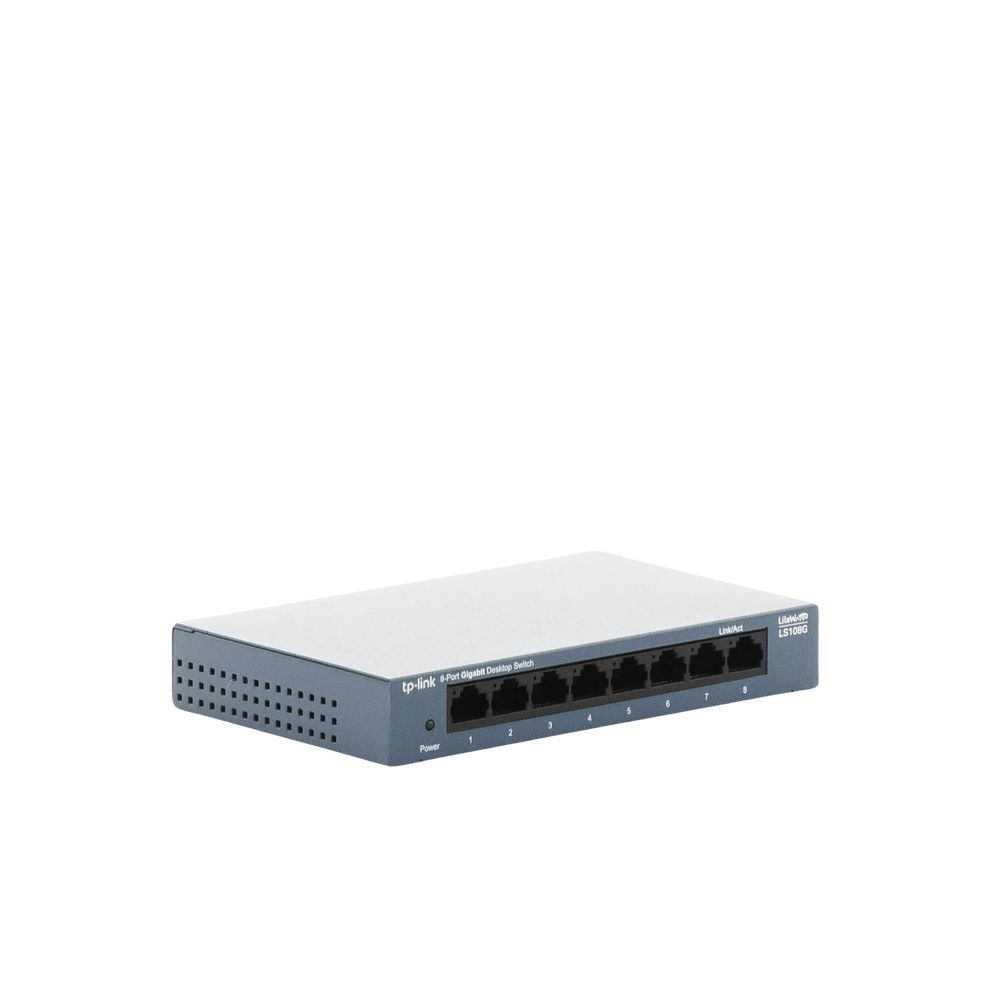 Switch de escritorio Gigabit de 8 puertos 10/100/1000Mbps, carcasa metálica - Image 3