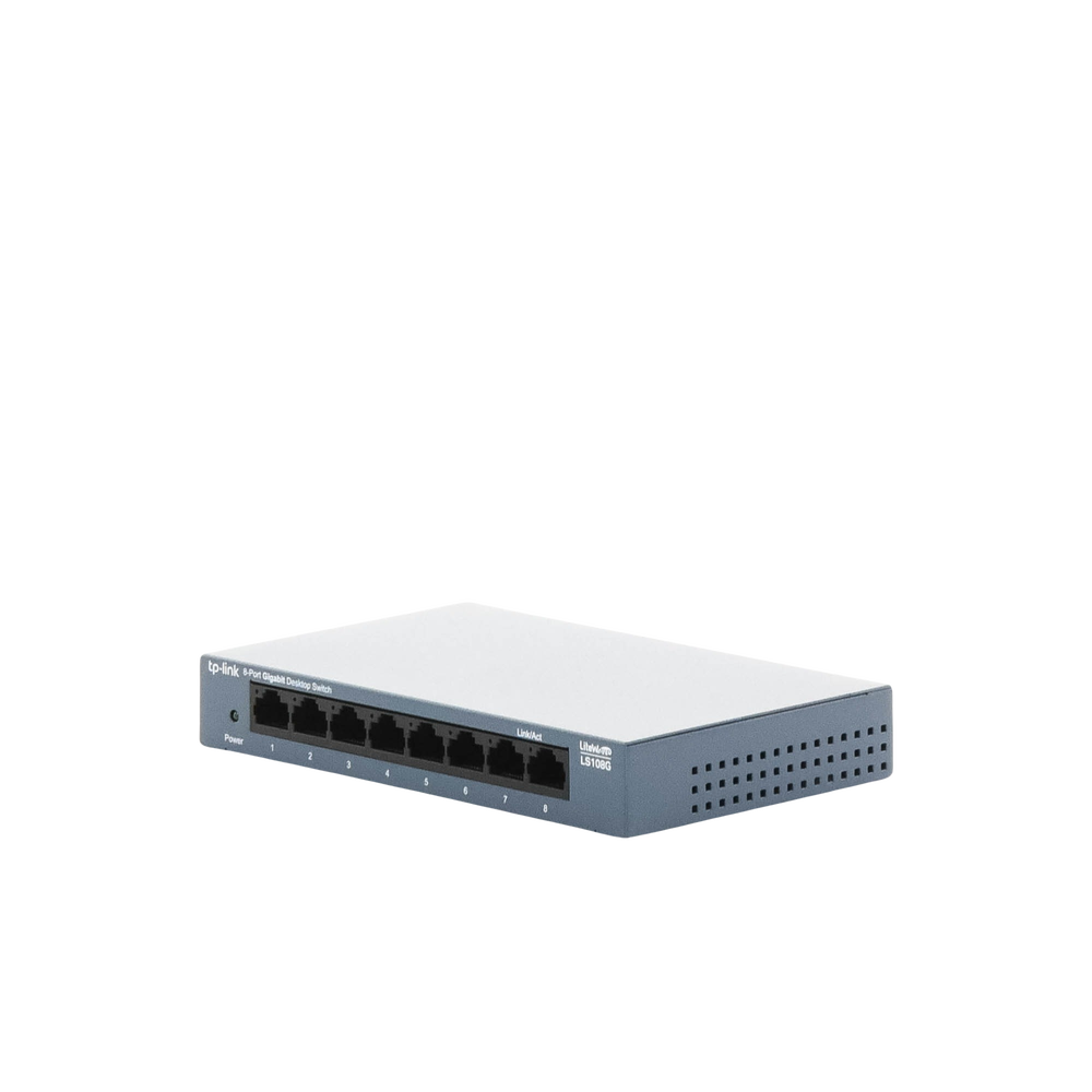 Switch de escritorio Gigabit de 8 puertos 10/100/1000Mbps, carcasa metálica - Image 5