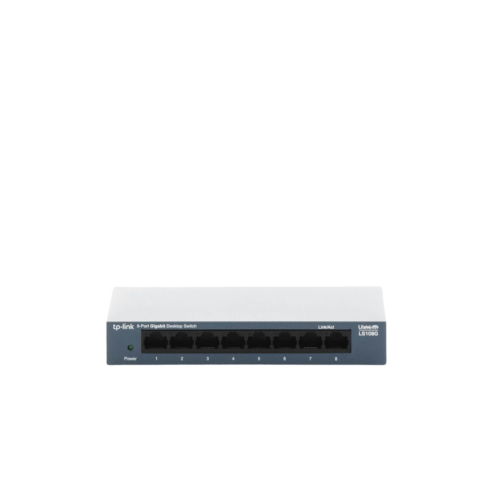 Switch de escritorio Gigabit de 8 puertos 10/100/1000Mbps, carcasa metálica - Image 6