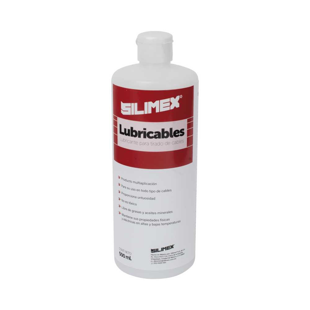 Lubricante Diel?ctrico de Alta Eficiencia para Jalado de Cables Sin Da?os / No es T?xico y Compatible con Todo Tipo de Cable / Deslizamiento de Cables Seguro, Sin Fricci?n y Sin Riesgos / Presentaci?n de 1/2 Litro