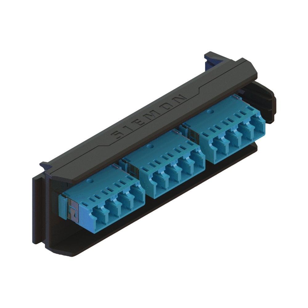 Placa Acopladora LightVerse, 6 Conectores D?plex LC/UPC, Acepta hasta 12 Fibras Monomodo (No Shuttered)