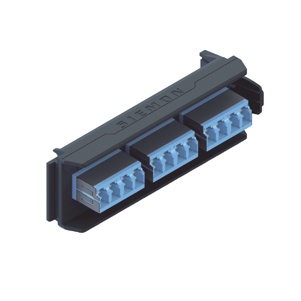 Placa Acopladora LightVerse, 6 Conectores D?plex LC/UPC Shuttered, Acepta hasta 12 Fibras Monomodo