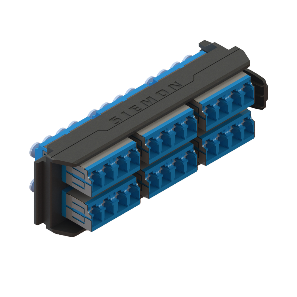 Placa Acopladora LightVerse, 12 Conectores D?plex LC/UPC, Acepta hasta 24 Fibras Monomodo (No Shuttered)