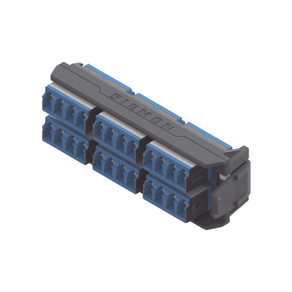 Placa Acopladora LightVerse, 12 Conectores D?plex LC/UPC Shuttered, Acepta hasta 24 Fibras Monomodo