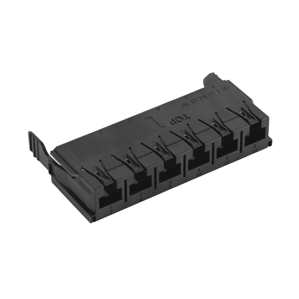 Copper, Adapter Plate, Lightverse Combo, Empty, Shielded, 6 Port, Black