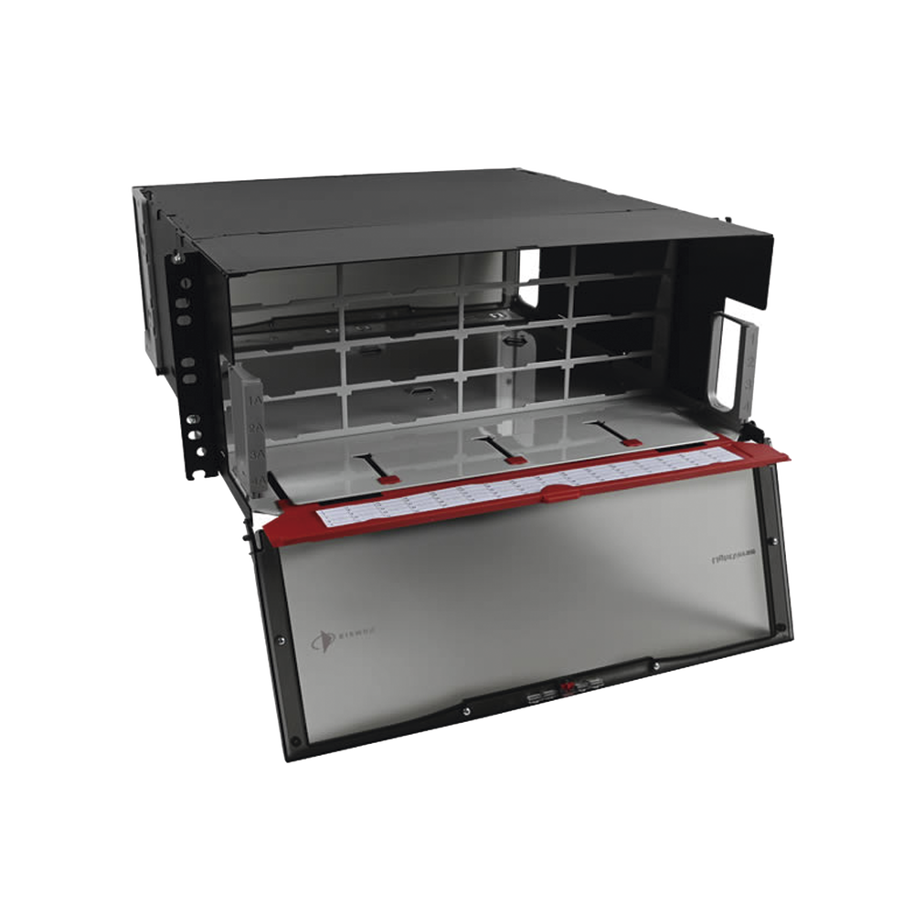 Distribuidor de Fibra ?ptica de Alta Densidad LigthVerse *Pro* Para Rack de 48.26 cm (19 Pulgadas), Acepta 16 Placas Plug and Play, Hasta 384 Fibras, 4 UR