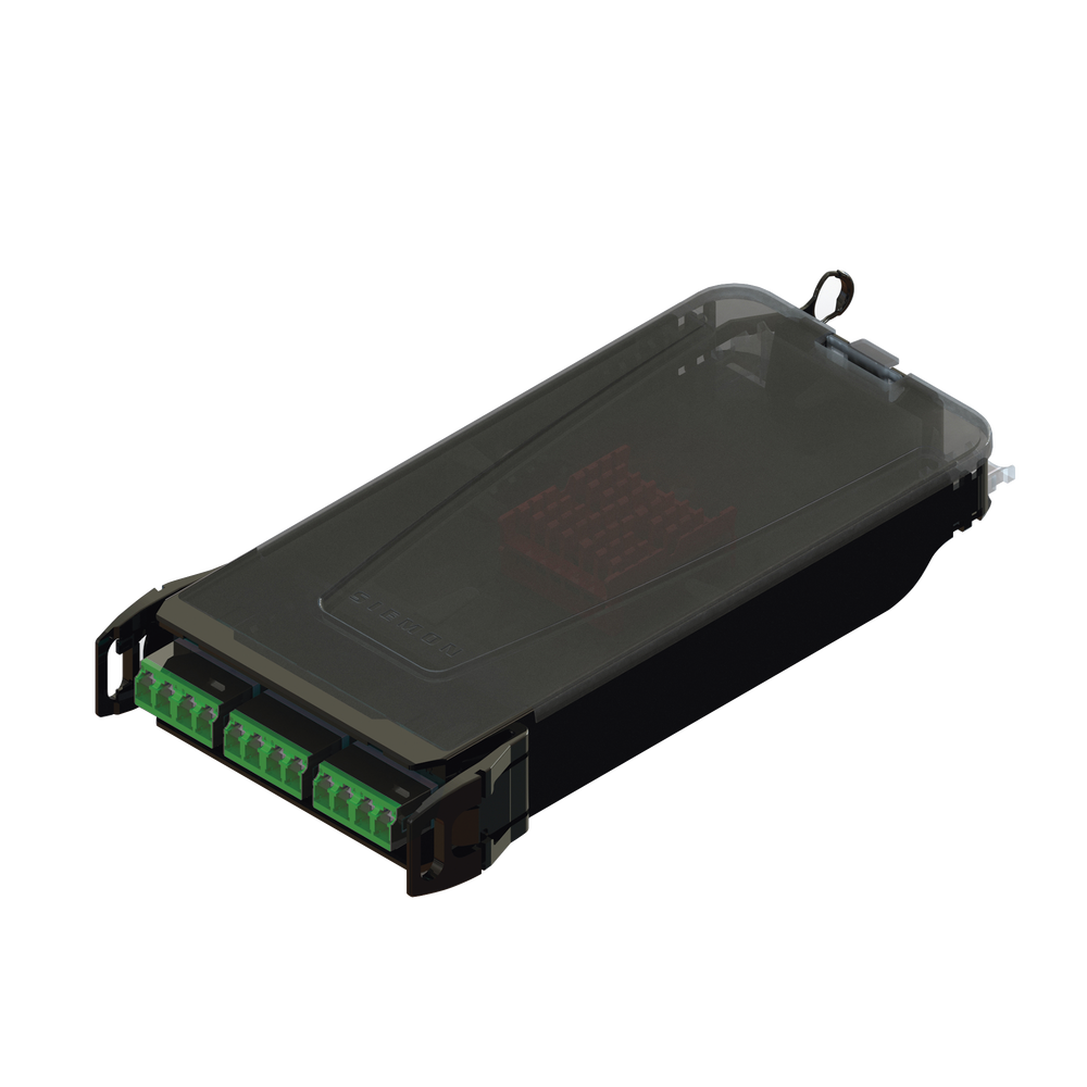 Cassette para Empalme (Fusi?n) LightVerse, Hasta 12 Fibras, Conectores LC/APC Shuttered, para Fibra Monomodo, 900um, 1 Metro (3.28 Pies)