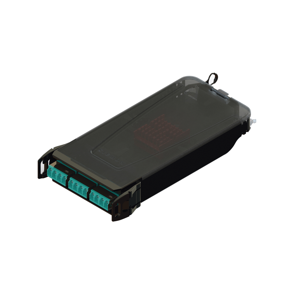 Cassette para Empalme (Fusi?n) LightVerse, Hasta 12 Fibras, Conectores LC/UPC Shuttered, para Fibra Multimodo OM3, 900um, 1 Metro (3.28 Pies)