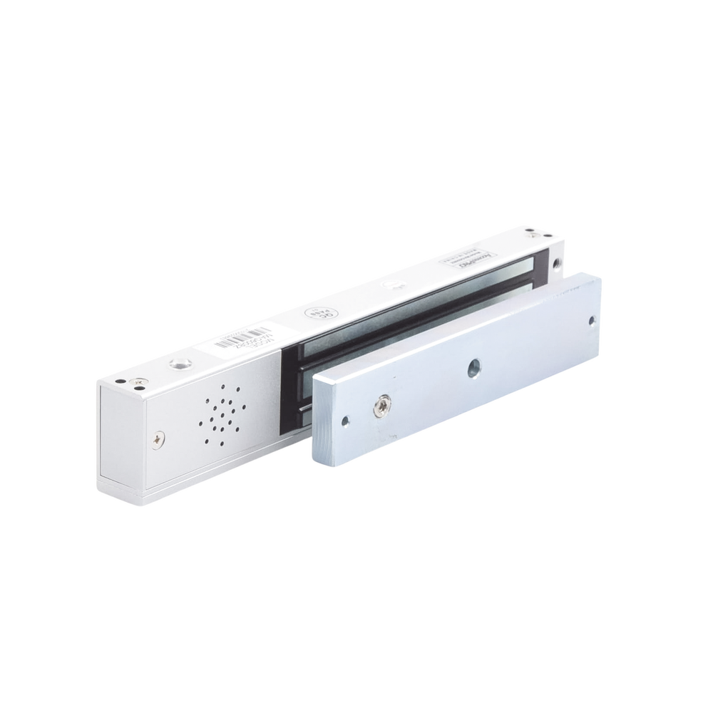 Chapa magnética 600Lb con Buzzer de alarma de puerta mantenida abierta / LED indicador de estado / Sensor de estado de placa/ Libre de Magnetismo Residual - Image 2