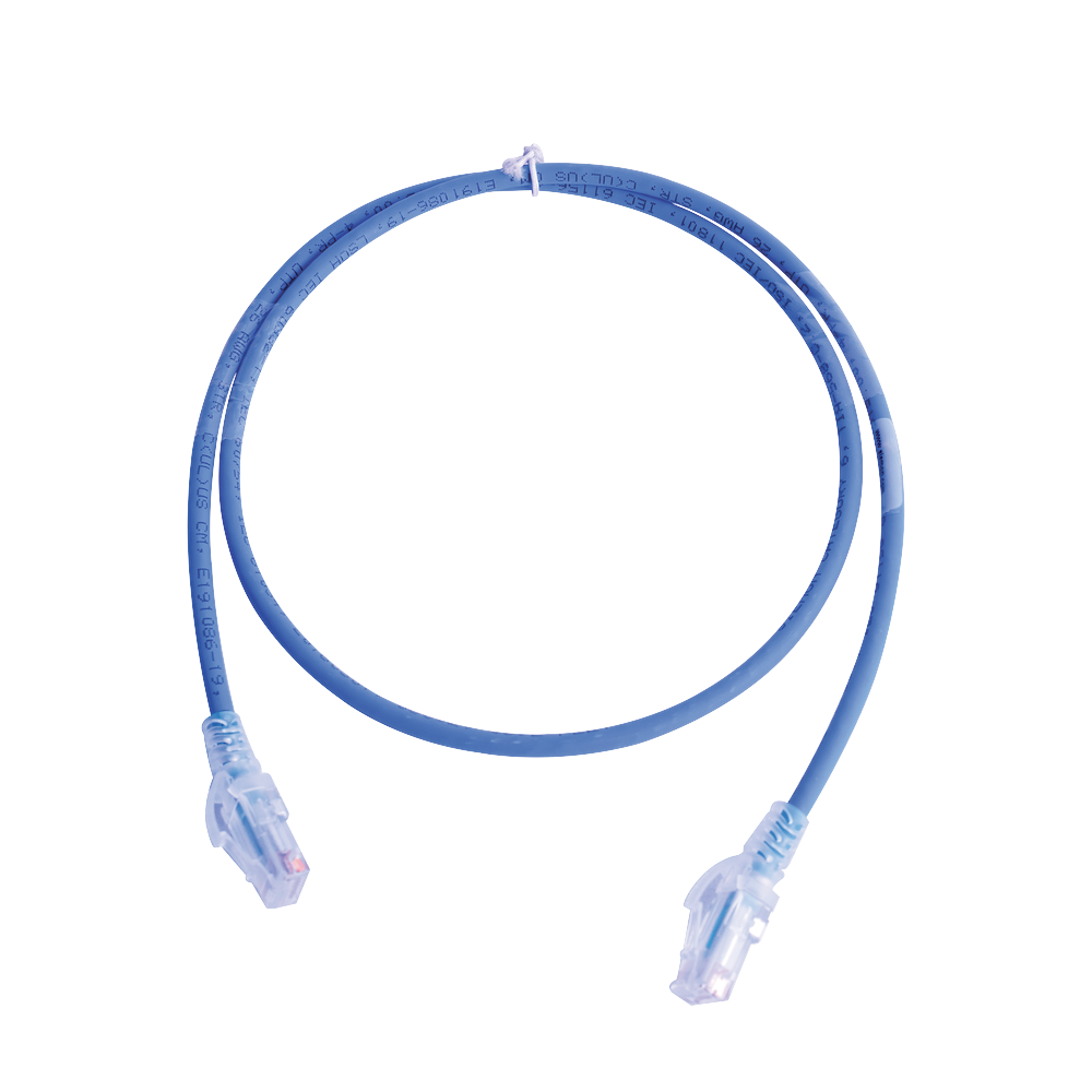 Patch Cord MC5 Modular Cat5e UTP, CM/LS0H, 0.91 Metros (3 Pies), Color Azul, Versi?n Bulk (Sin Empaque Individual)