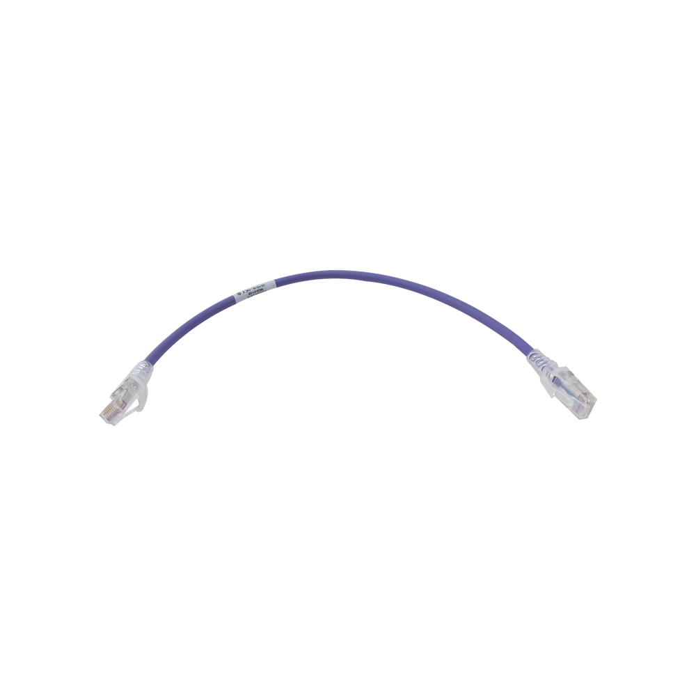 Patch Cord MC6 Modular Cat6 UTP, CM/LS0H, 0.3 Metros (1 Pie), Color Violeta