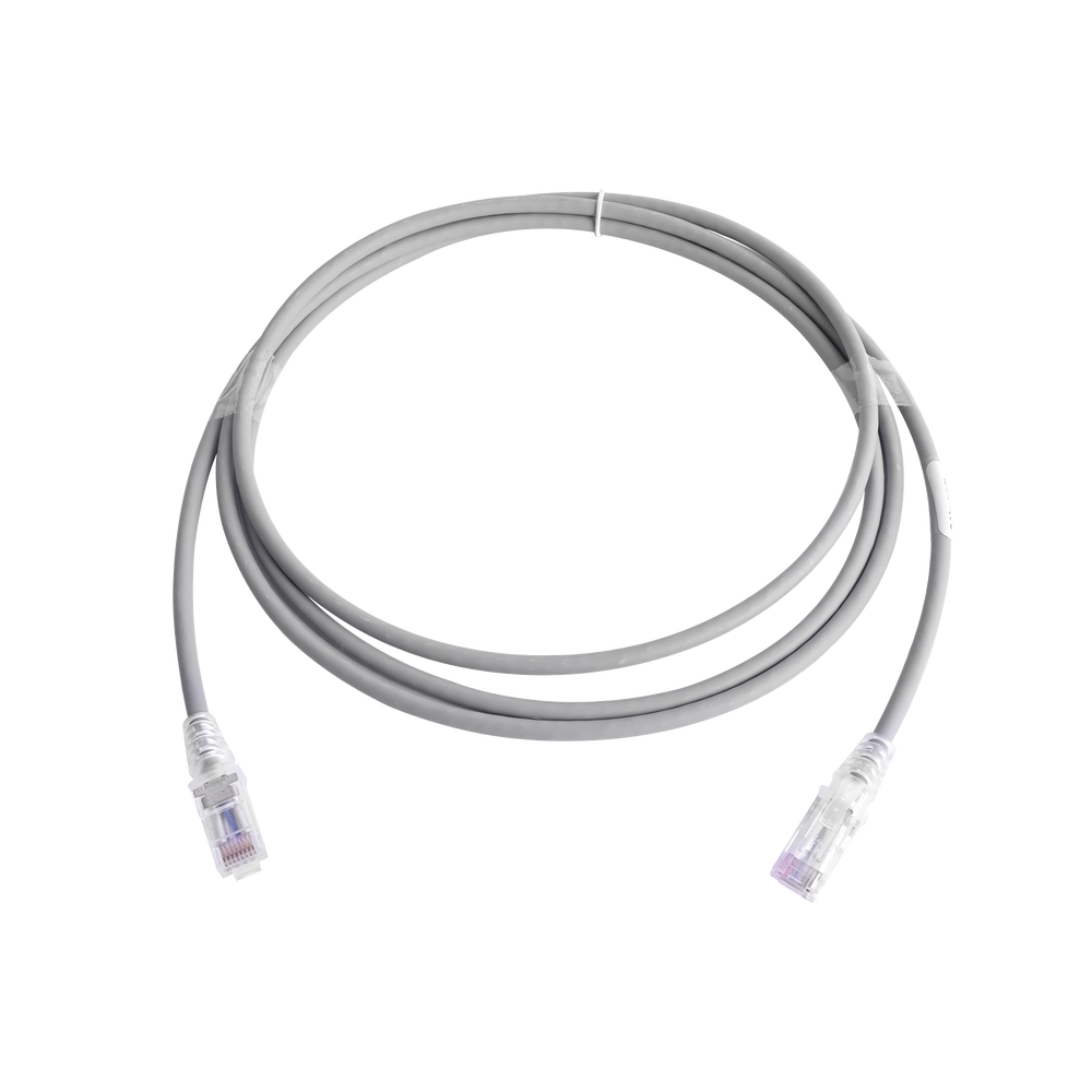 Patch Cord MC6 Modular Cat6 UTP, CM/LS0H, 2.13 Metros (7 Pies), Color Gris, Versi?n Bulk (Sin Empaque Individual)
