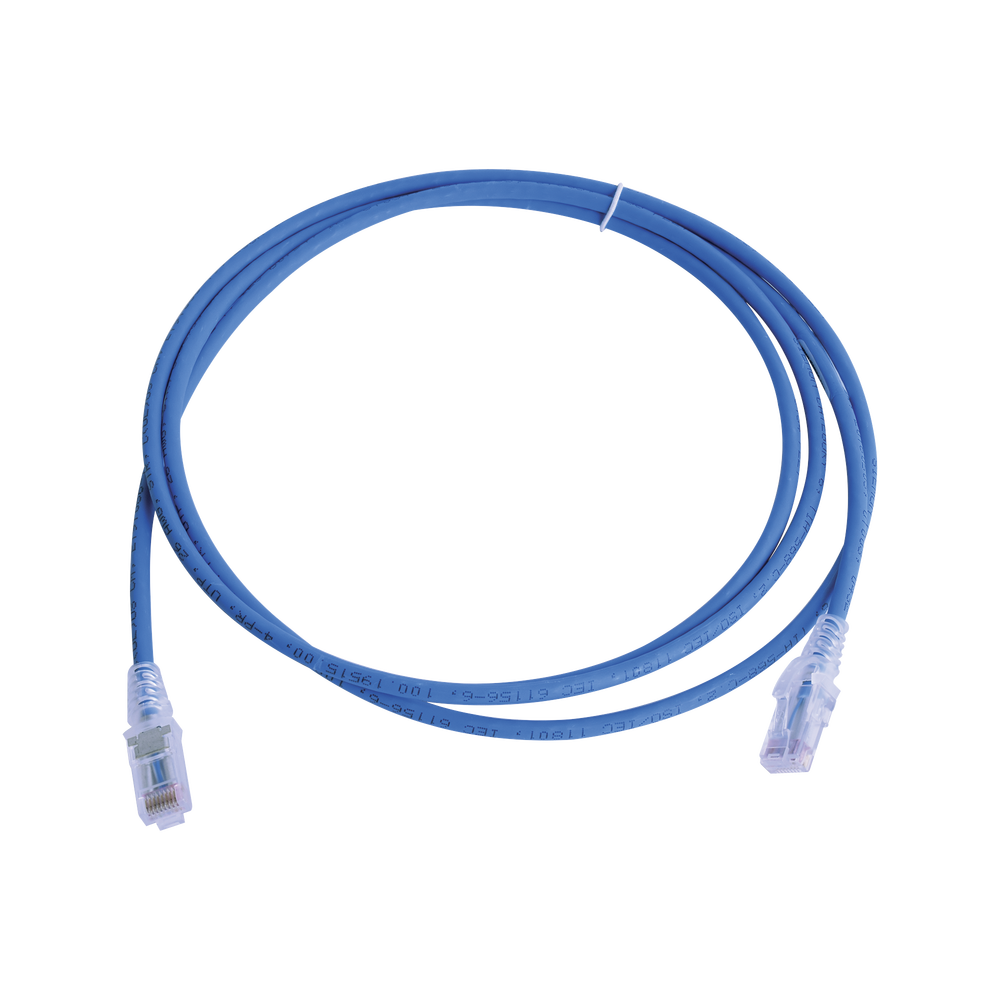 Patch Cord MC6 Modular Cat6 UTP, CM/LS0H, 2.13 Metros (7 Pies), Color Azul, Versi?n Bulk (Sin Empaque Individual)