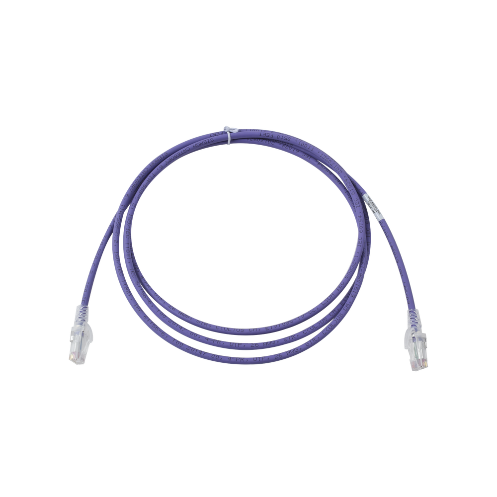 Patch Cord MC6 Modular Cat6 UTP, CM/LS0H, 2.13 Metros (7 Pies), Color Violeta, Versi?n Bulk (Sin Empaque Individual)