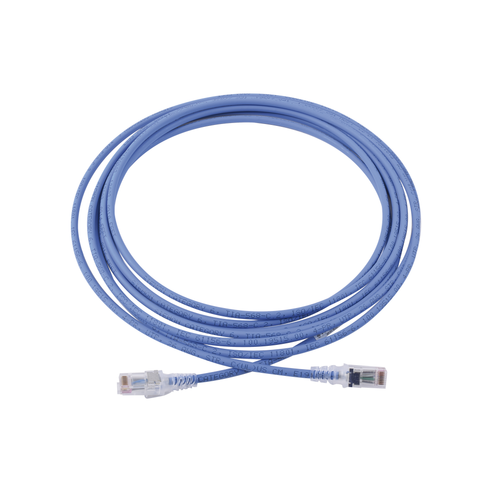 Patch Cord MC6 Modular Cat6 UTP, CM/LS0H, 4.57 Metros (15 Pies), Color Azul