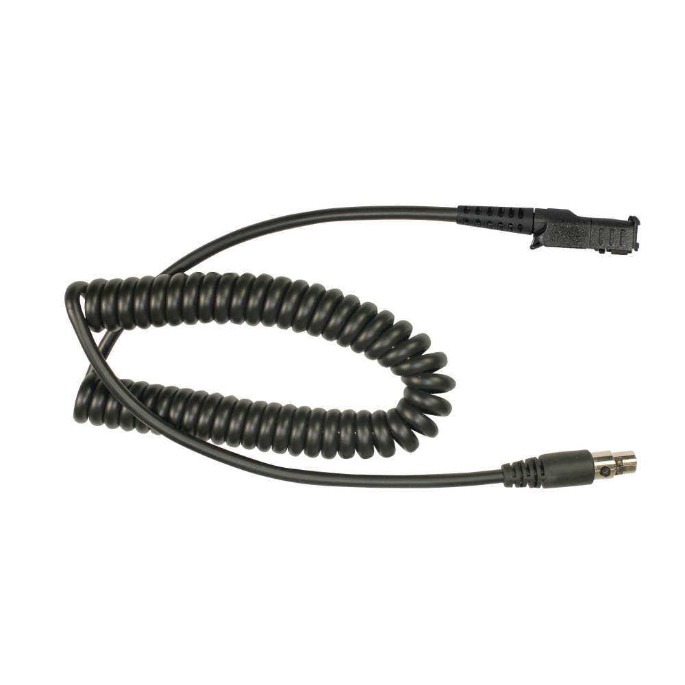 Cable resistente al fuego (UL-914), para auricular HDS-EMB con atenuación de ruido para radios Motorola MOTOTRBO™ SLIM DP2400, DP2600, XPR3300, XPR3500, DP3441.