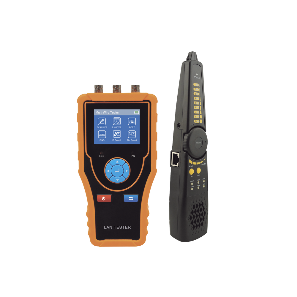 Probador De Red Y Probador De Cables Con Sonda De Rastreo De Cables / Pantalla TFT-LCD de 2.4 pulgadas / Medidor de nivel de video coaxial HD, puede detectar el valor máximo de la señal TVI/CVI/AHD/CVBS, el valor SYNC y el valor de rá