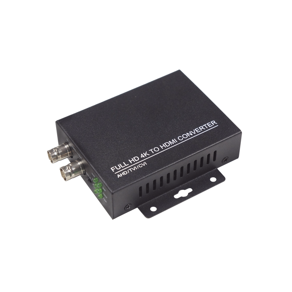 Convertidor de CVI, TVI, AHD, CVBS a HDMI, salida HDMI 1080P 60Fps / Bucle de salida CVBS / Soporta hasta 8MP CVI, 8MP TVI, 8MP AHD / Admite señal de entrada 960H / Incluye fuente de alimentación y cable BNC.