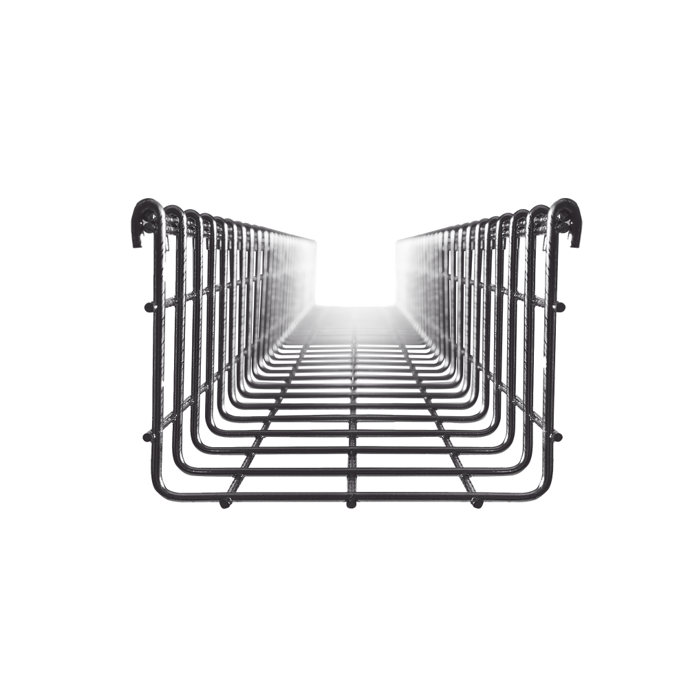 Charola Tipo Malla 116/150 mm, Acabado Electro Zinc, Hasta 277 Cables Cat6, Tramo de 3 Metros