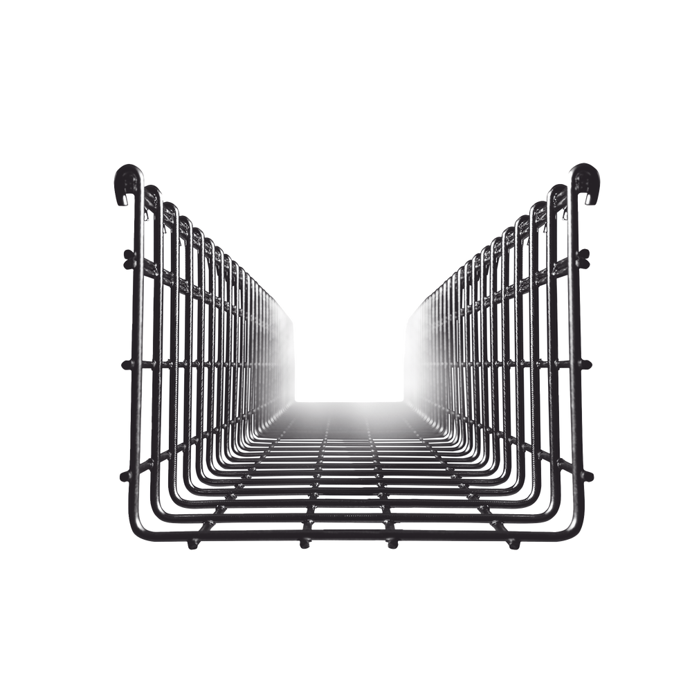 Charola Tipo Malla 116/200 mm, Acabado Electro Zinc, Hasta 369 Cables Cat6, Tramo de 3 Metros