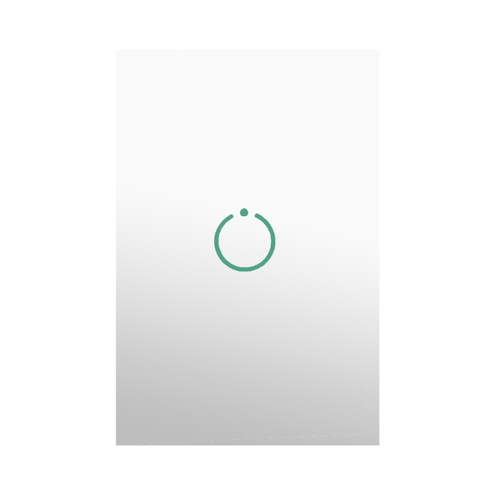 (ZWAVE) Interruptor On/Off panel táctil touch inalámbrico Zwave Plus 1 boton. Compatible con Hubitat HC8, Álula M2M, otro