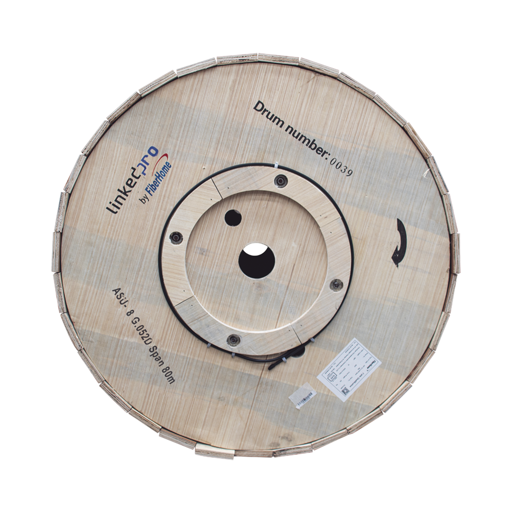 Carrete de 4 Kil?metros de Fibra ?ptica A?rea Mini ADSS (ASU) G.652D, Monomodo de 8 Hilos, Exterior, Span 80, Loose Tube - Image 2