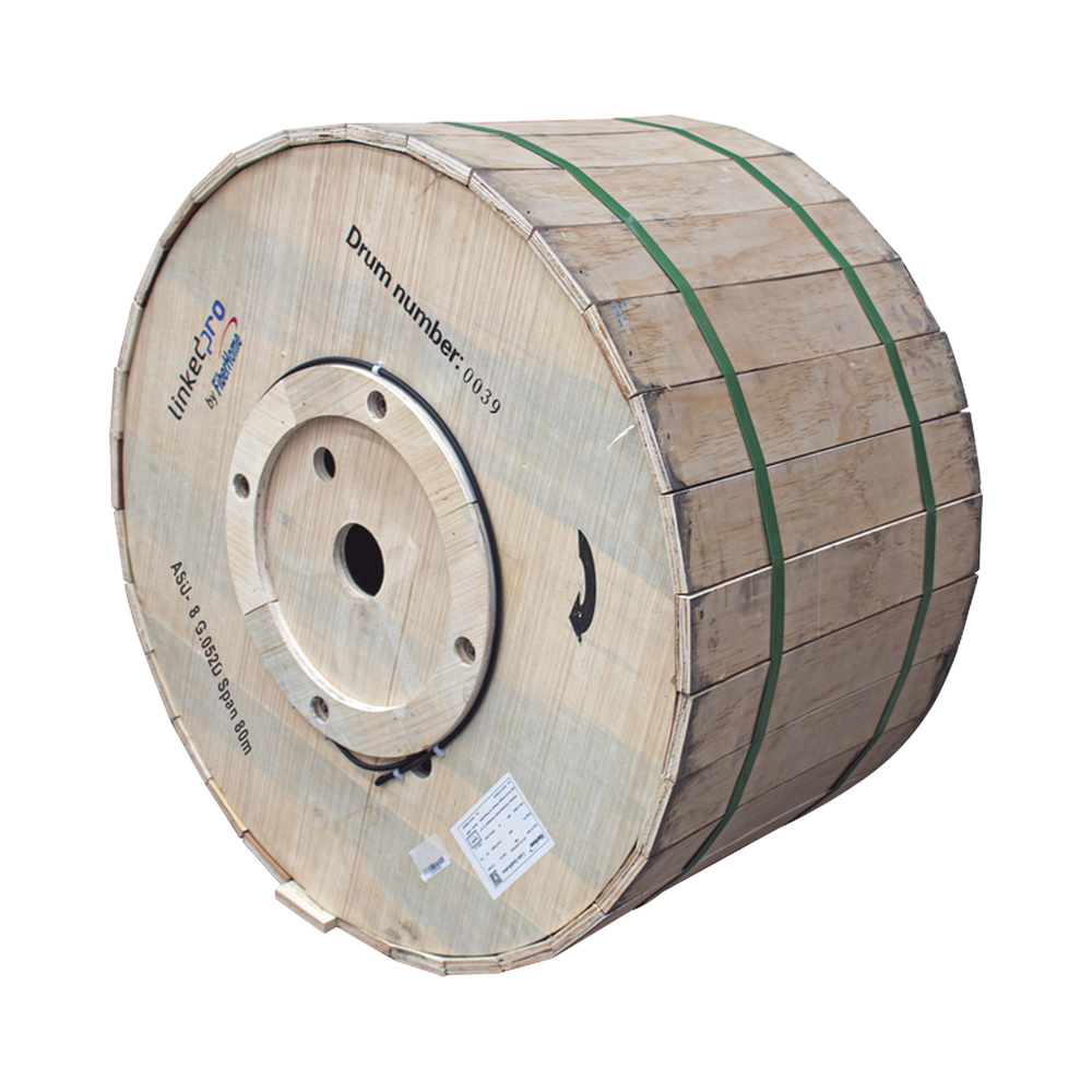 Carrete de 4 Kil?metros de Fibra ?ptica A?rea Mini ADSS (ASU) G.652D, Monomodo de 8 Hilos, Exterior, Span 80, Loose Tube