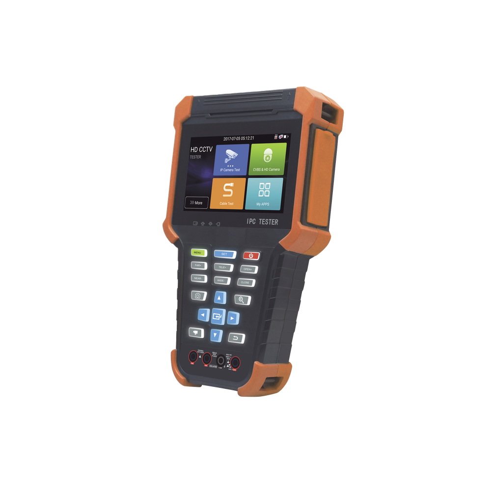 Tester de video de 7” / Prueba de cámara analógica / Prueba de cámara IP, soporte 4K, H.264 y H.265 / TVI de 8 MP, CVI de 8 MP, AHD de 8 MP / Multímetro digital / Entrada HDMI
