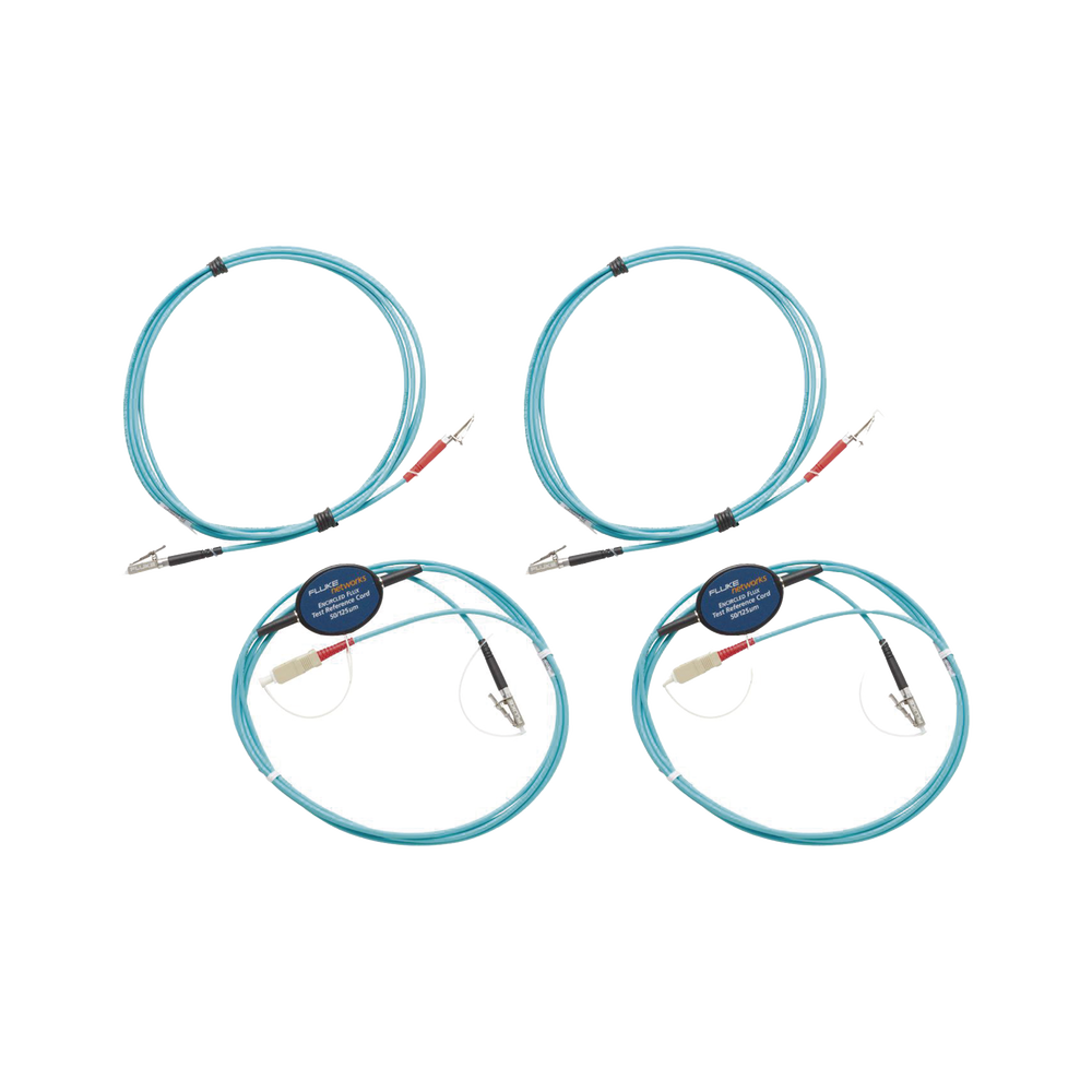 Kit de Cables de Referencia de Comprobaci?n Multimodo CertiFiber Pro, Para Fibras con Conectores LC de 50?m (2 SC/LC Met?lico, 2 LC/LC Met?lico), de 2 Metros (6.56 Pies)