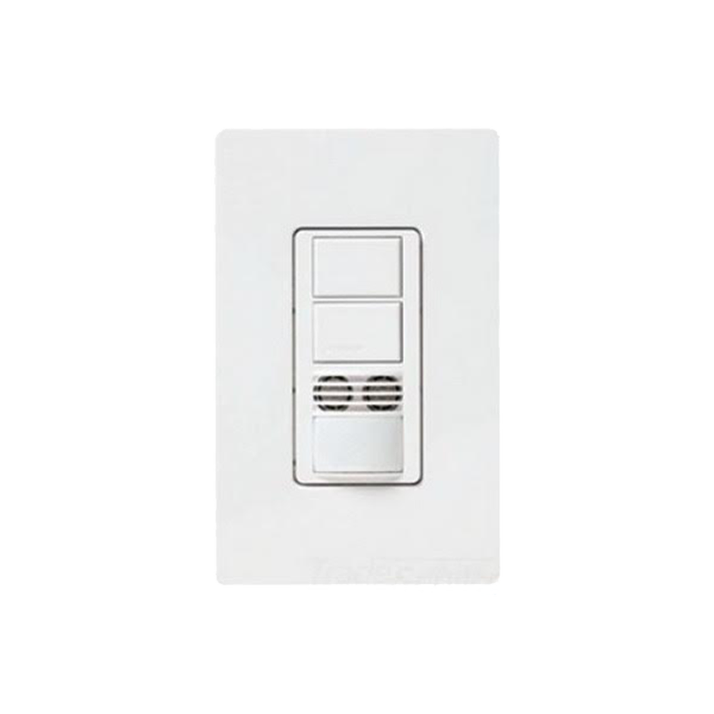 (XCT) Apagador doble con sensor de presencia y PIR ultrasónico, ideal para salas de conferencia o entretenimiento.