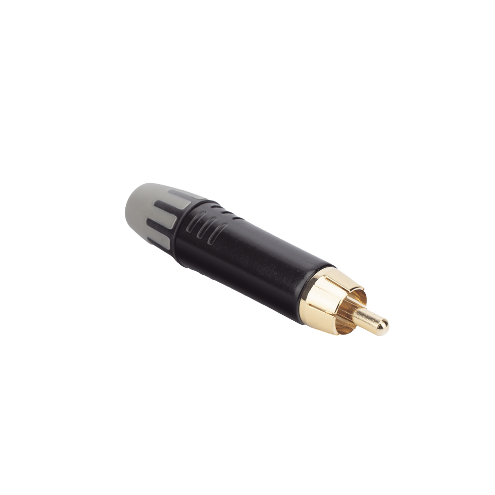 Conector Macho RCA | Carcasa Enchapada en Negro | Contacto Enchapado en Oro | Cable OD 3.5-6.5mm - Image 3