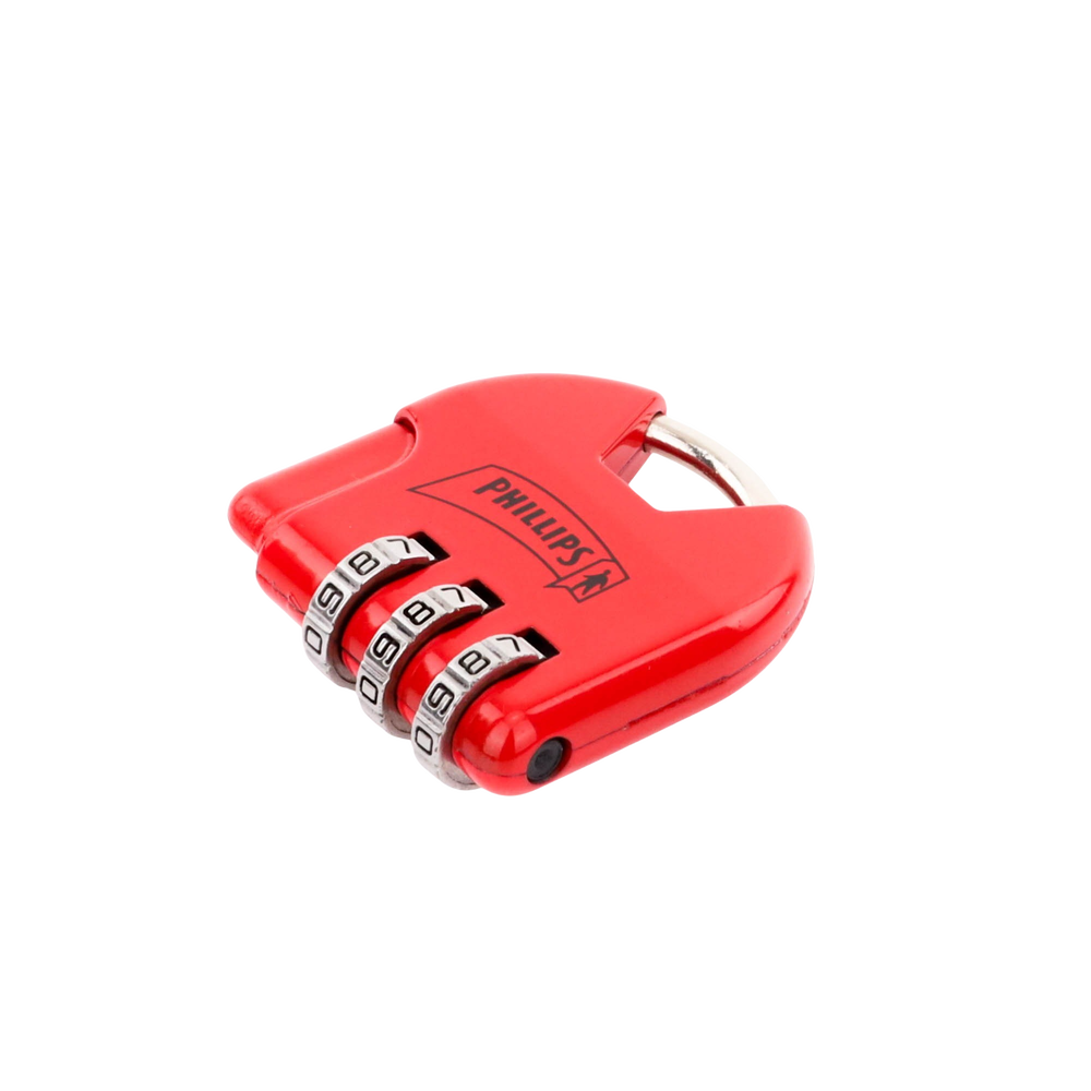 Candado de Combinación Ajustable / No Requiere Llave / Color Rojo. - Image 2