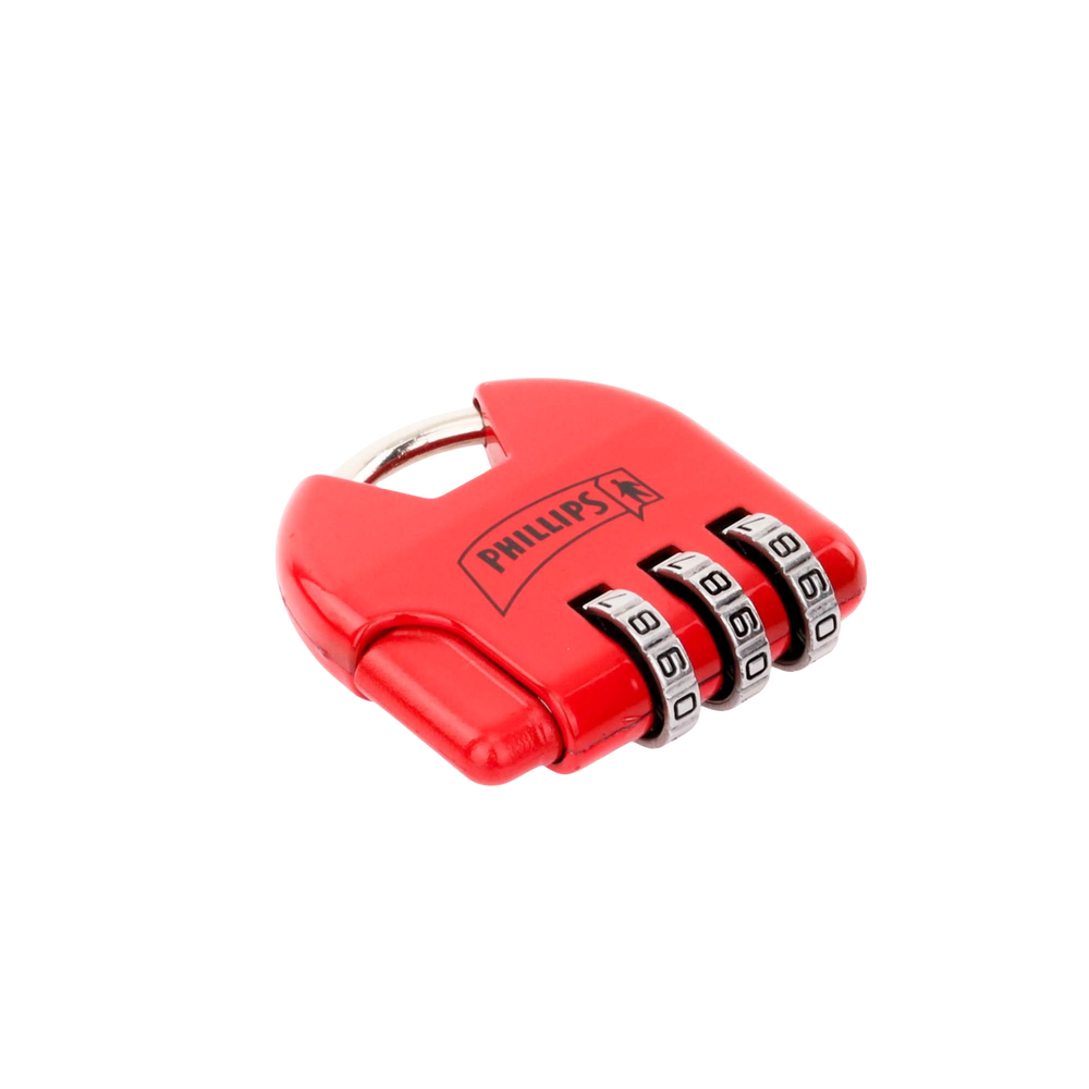 Candado de Combinación Ajustable / No Requiere Llave / Color Rojo. - Image 3