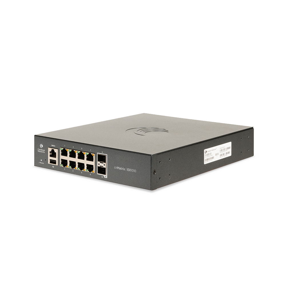 Switch cnMatrix EX1010  de 8 puertos Gigabit Ethernet y 2 SFP, Capa 2,  gestión en la nube