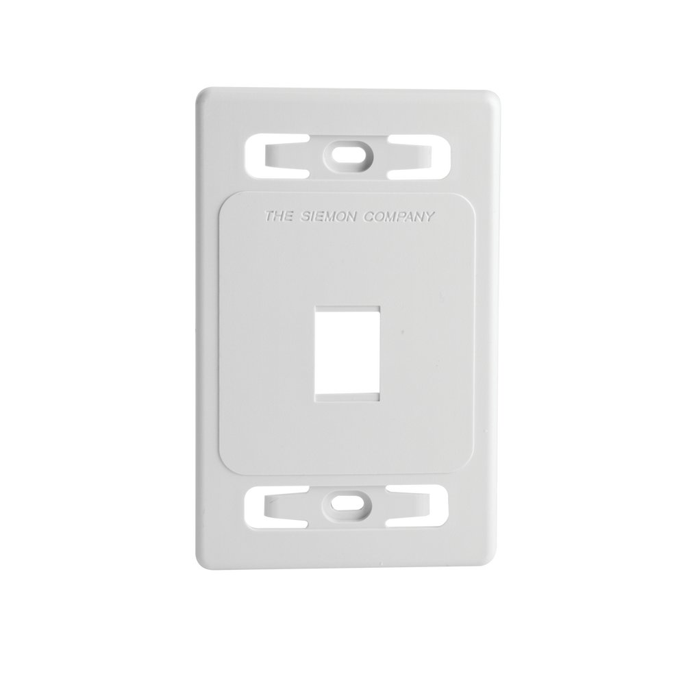Placa de Pared Modular MAX, de 1 Salida, Color Blanco, Version Bulk (Sin Empaque Individual)