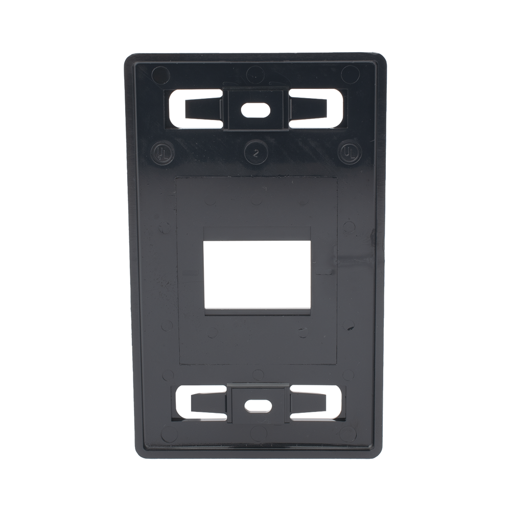 Placa de Pared Modular MAX, de 2 Salida, Color Negro