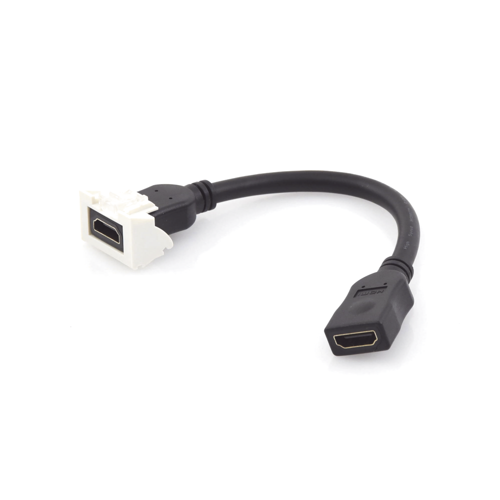 Adaptador HDMI con Pigtail Hembra-Hembra, Para V?deo 720, 1080p, 4K UHD Compatible con Faceplates MAX Siemon de 2 Salidas, Color Blanco - Image 3