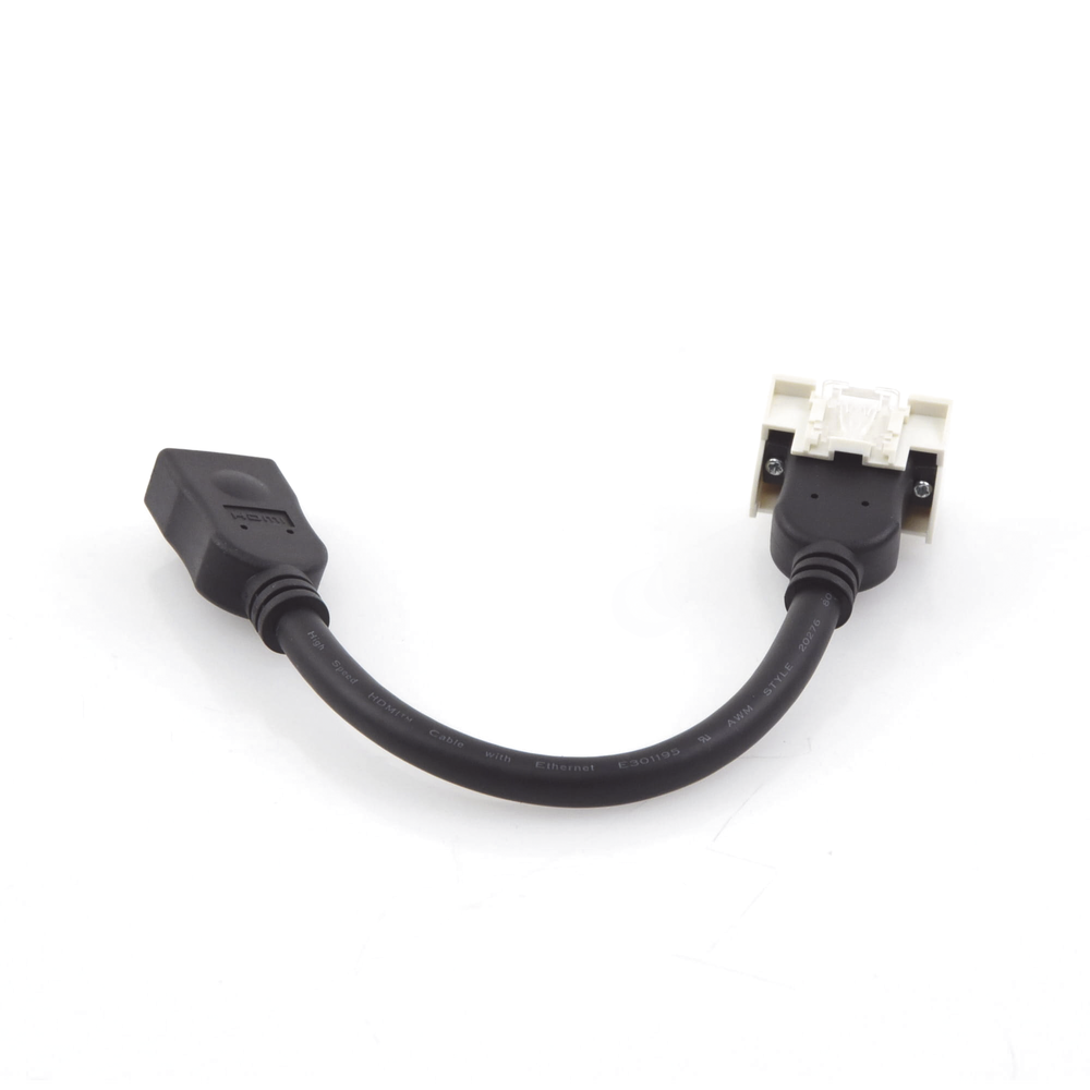 Adaptador HDMI con Pigtail Hembra-Hembra, Para V?deo 720, 1080p, 4K UHD Compatible con Faceplates MAX Siemon de 2 Salidas, Color Blanco - Image 4