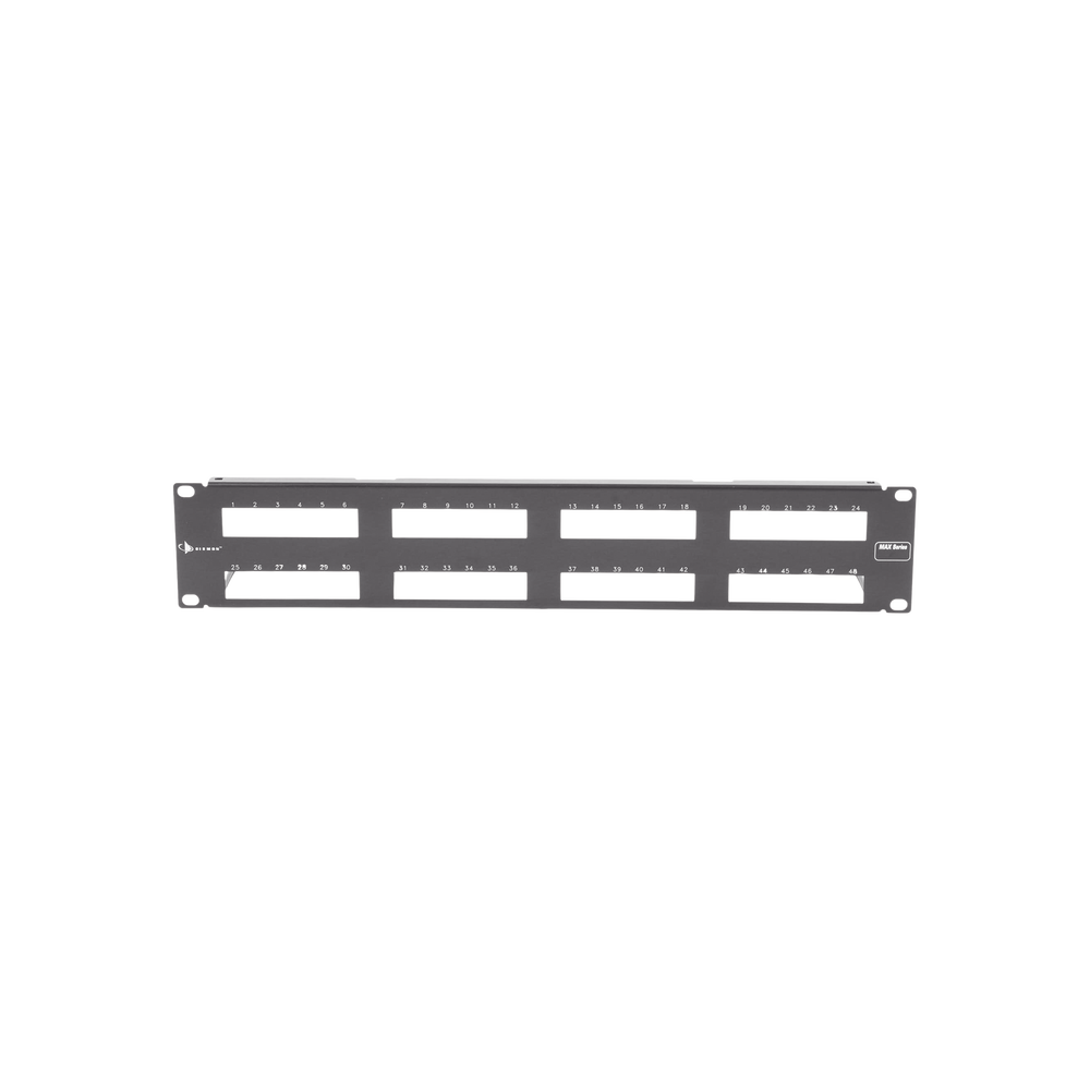 Patch Panel MAX Modular (vacío), de 48 Puertos, Plano, 2UR