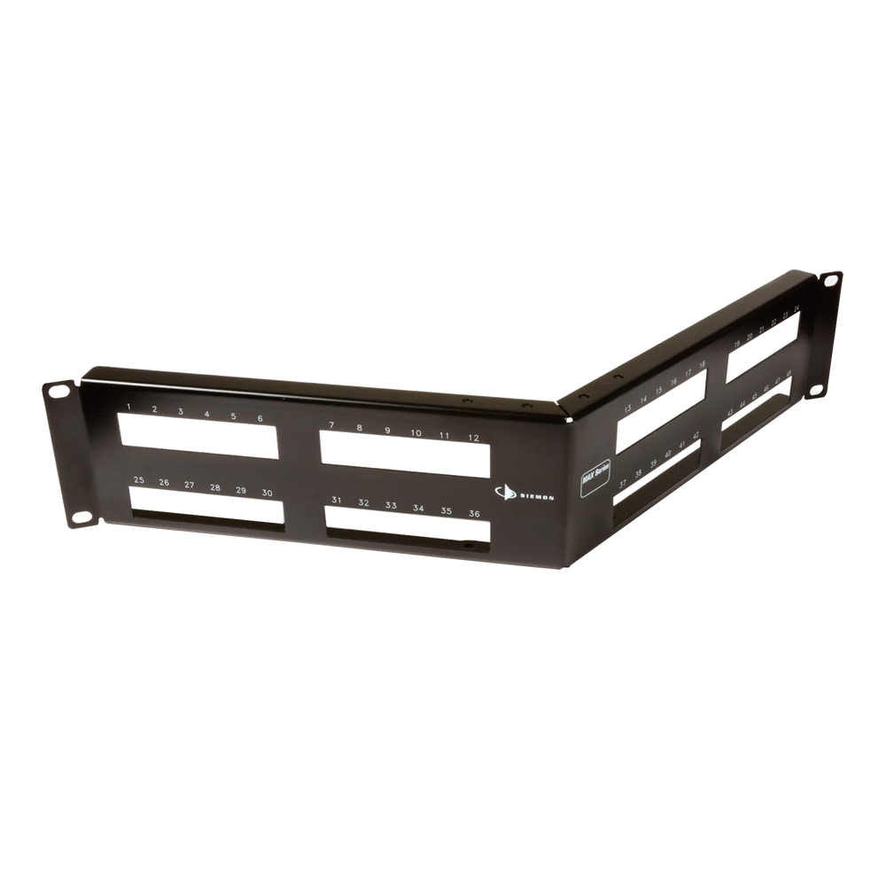 Patch Panel MAX Modular (vacío), de 48 Puertos, Angulado, 2UR