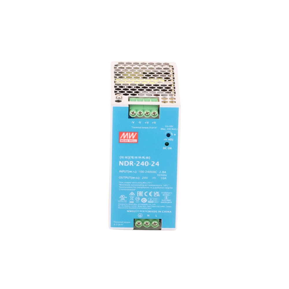 Fuente de Poder Industrial de 240W, salida 24Vcc, 10A, para montaje Riel Din - Image 3