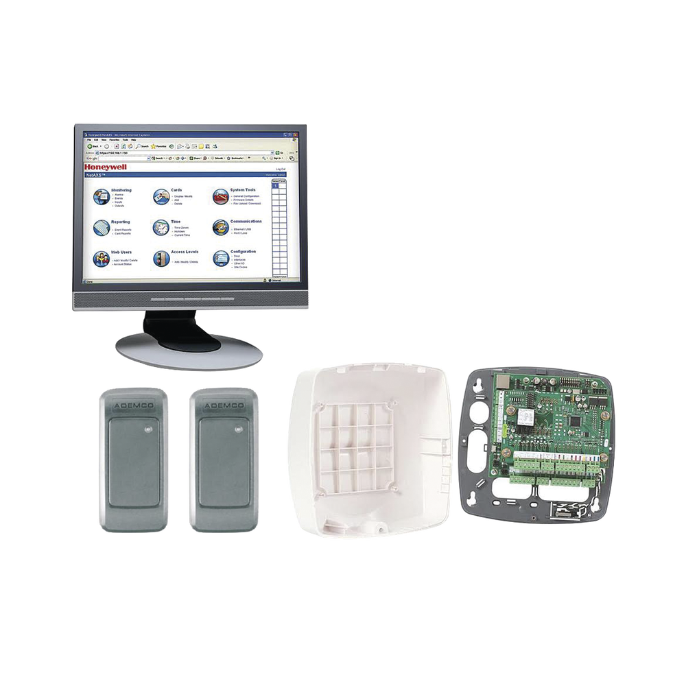 Kit de Control de Acceso con Controlador NETAXS(Interfaz WEB para 2 Puertas) / 2 Lectoras