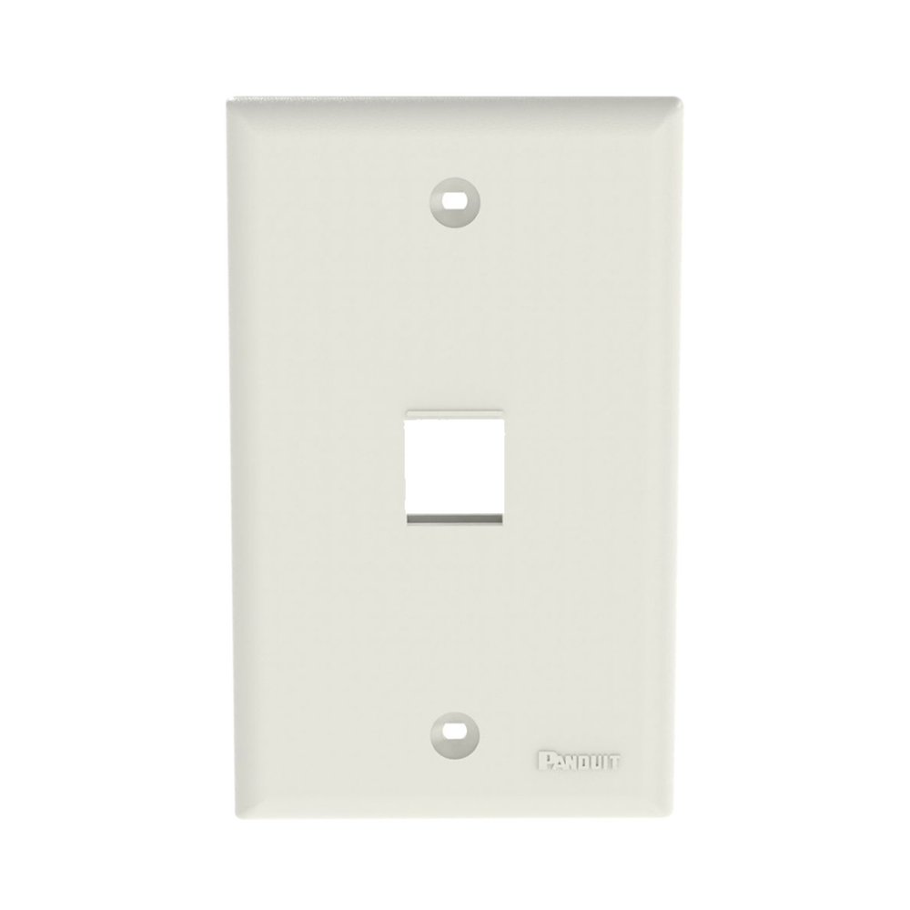 Placa de Pared Vertical, Salida Para 1 Puerto Keystone, Color Blanco Mate