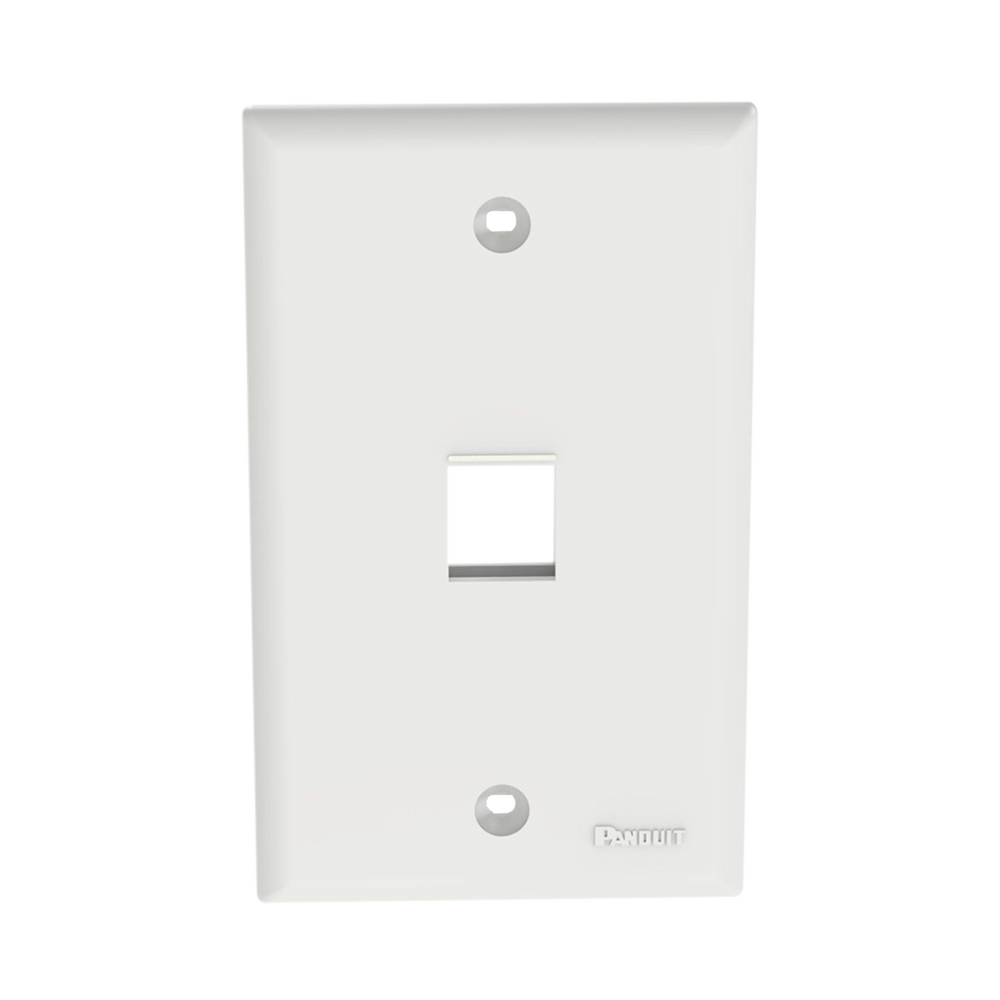 Placa de Pared Vertical, Salida Para 1 Puerto Keystone, Color Blanco