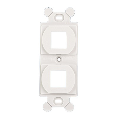 Marco de M?dulo D?plex, Para Placas Frontales Est?ndar NEMA 106, Acepta 2 M?dulos Keystone, Color Blanco Mate