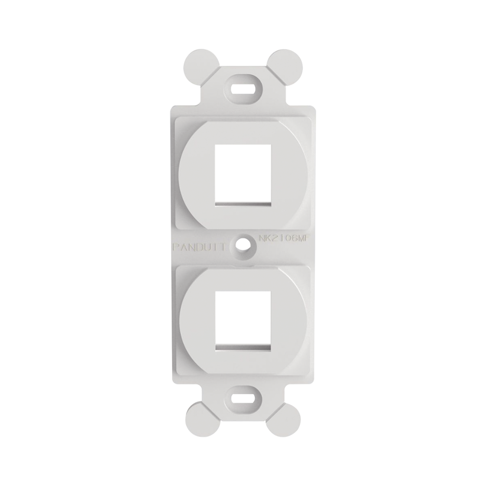 Marco de M?dulo D?plex, Para Placas Frontales Est?ndar NEMA 106, Acepta 2 M?dulos Keystone, Color Blanco