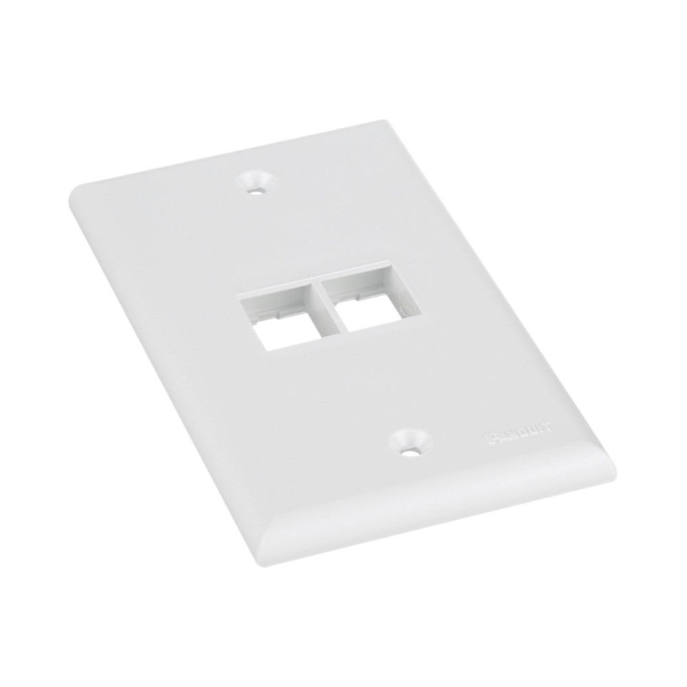 Placa de Pared Vertical, Salida Para 2 Puertos Keystone, Color Blanco - Image 2